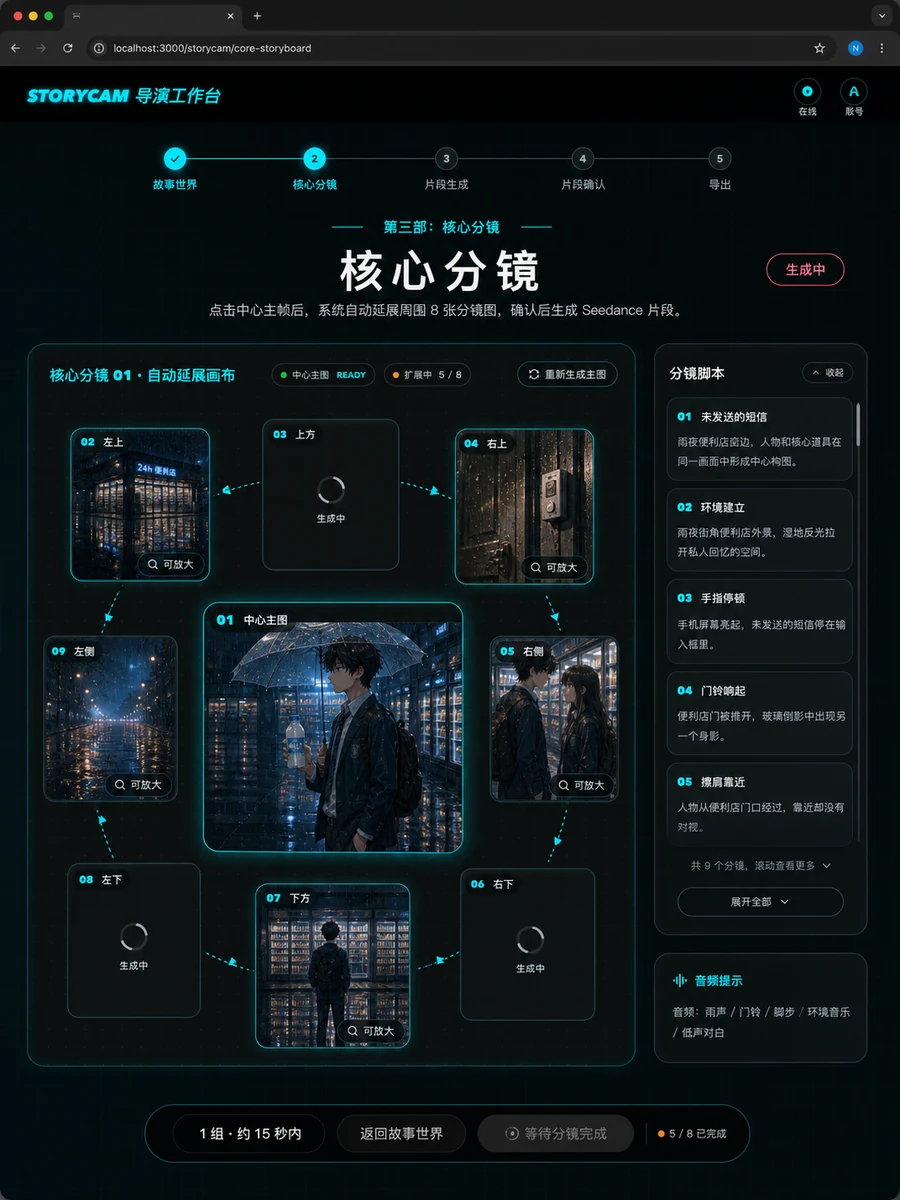 StoryCam Core Frames 产品原型图